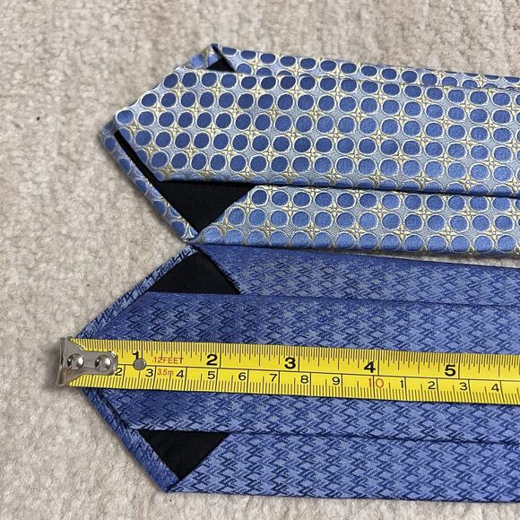 Valentino Ties Necktie 100% Silk Blue Made in Italy 59\
